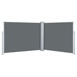 Retractable Side Awning Anthracite 140x1000 cm - Front View