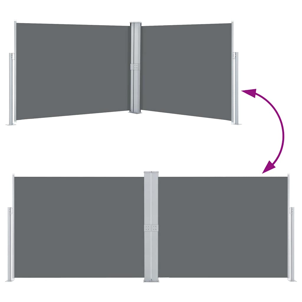 Retractable Side Awning Anthracite 140x1000 cm