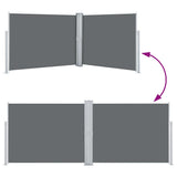 Retractable Side Awning Anthracite 140x1000 cm