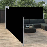 Retractable Side Awning Black 170x1000 cm - Side View