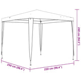 Party Tent 2.5x2.5 m Blue - Low Angle