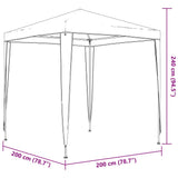 Professional Party Tent 2x2 m Anthracite - Low Angle