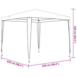 Professional Party Tent 2.5x2.5 m Anthracite 90 g/m² - Low Angle