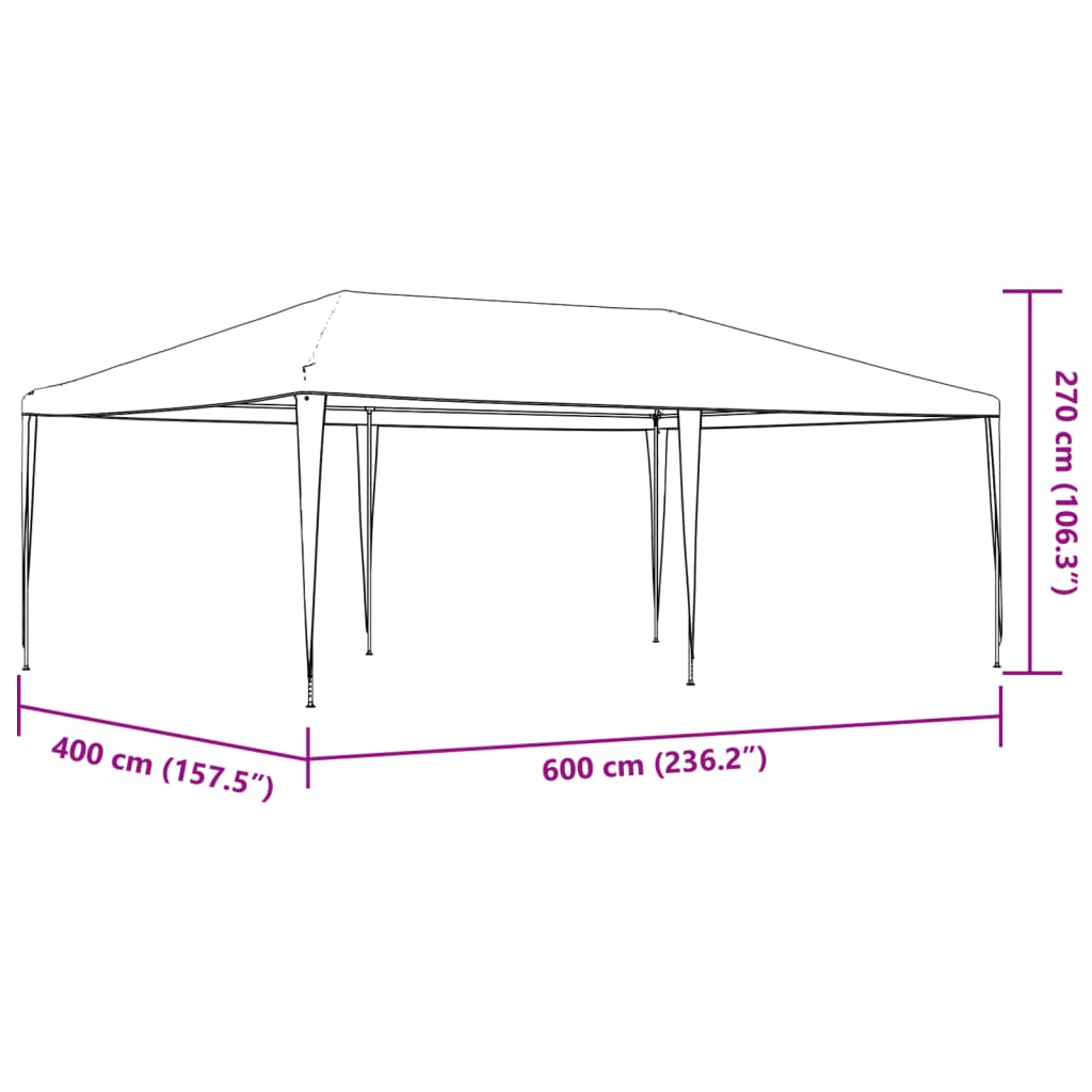 Professional Party Tent 4x6 m Green 90 g/m?