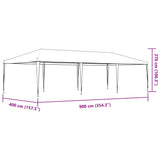 Professional Party Tent 4x9 m Green 90 g/m? - Low Angle