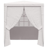 Professional Party Tent with Side Walls 2x2 m White 90 g/m?