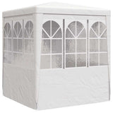 Professional Party Tent with Side Walls 2x2 m White 90 g/m?
