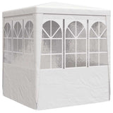 Professional Party Tent with Side Walls 2x2 m White 90 g/m² - Rear View