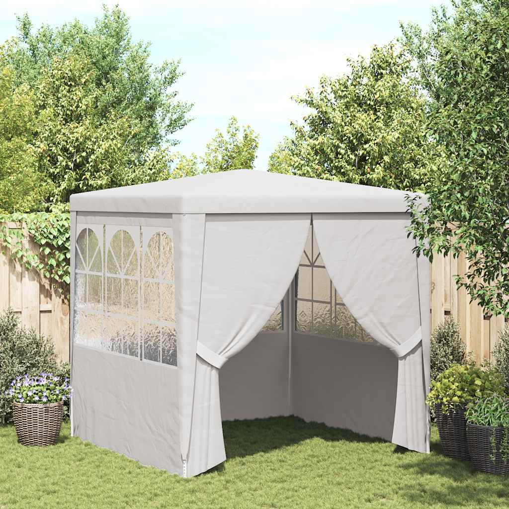 Professional Party Tent with Side Walls 2x2 m White 90 g/m²