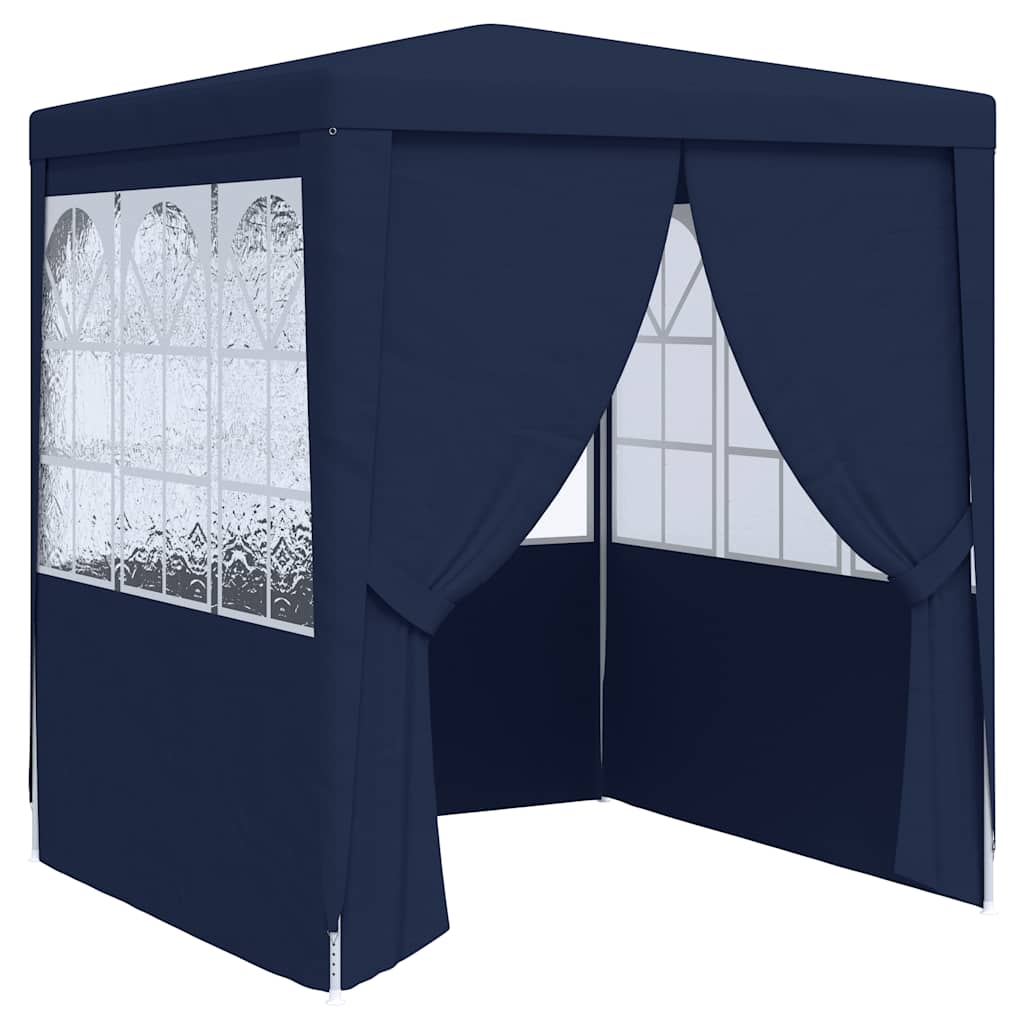 Professional Party Tent with Side Walls 2x2 m Blue 90 g/m?