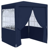 Professional Party Tent with Side Walls 2x2 m Blue 90 g/m?