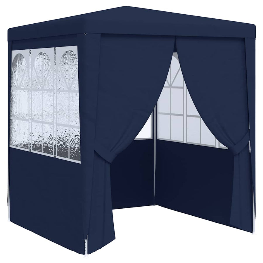 Professional Party Tent with Side Walls 2x2 m Blue 90 g/m?
