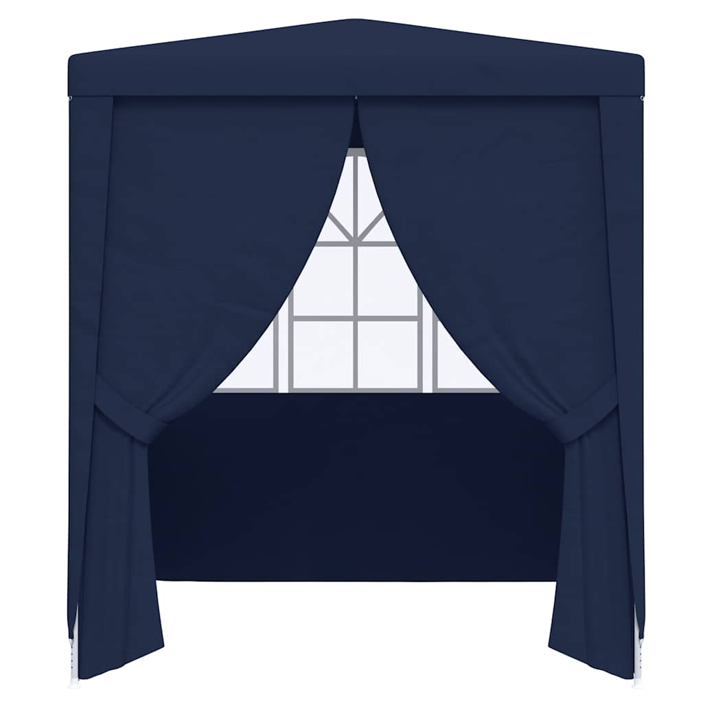 Professional Party Tent with Side Walls 2x2 m Blue 90 g/m?