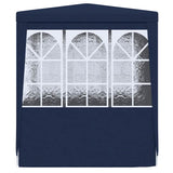 Professional Party Tent with Side Walls 2x2 m Blue 90 g/m² - 45-Degree Angle