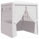 Professional Party Tent with Side Walls 2.5x2.5 m White 90 g/m?