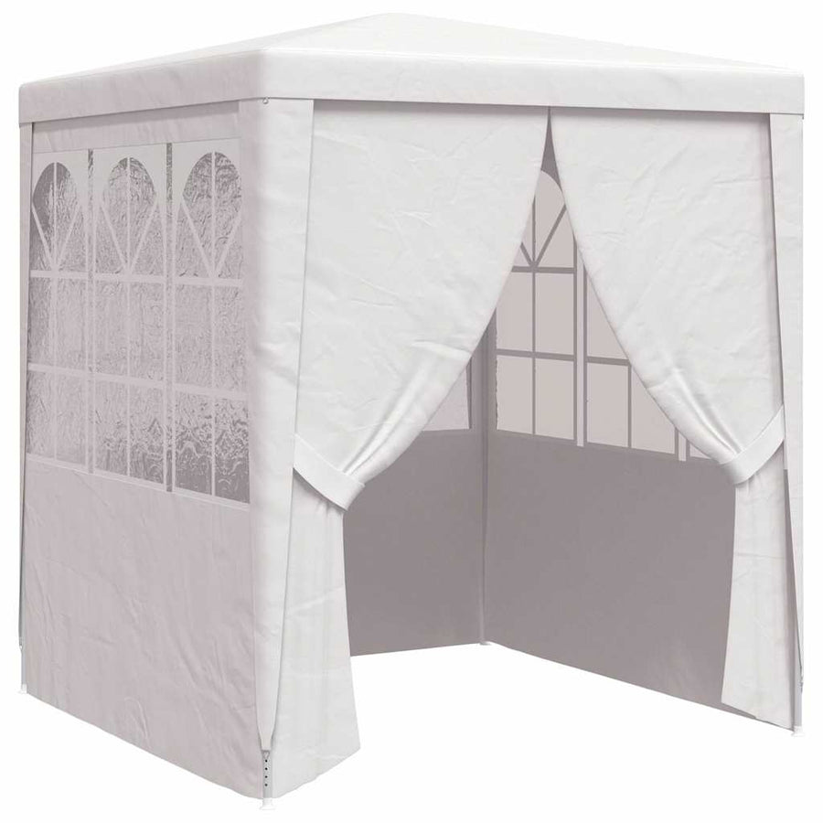 Professional Party Tent with Side Walls 2.5x2.5 m White 90 g/m?