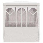 Professional Party Tent with Side Walls 2.5x2.5 m White 90 g/m?