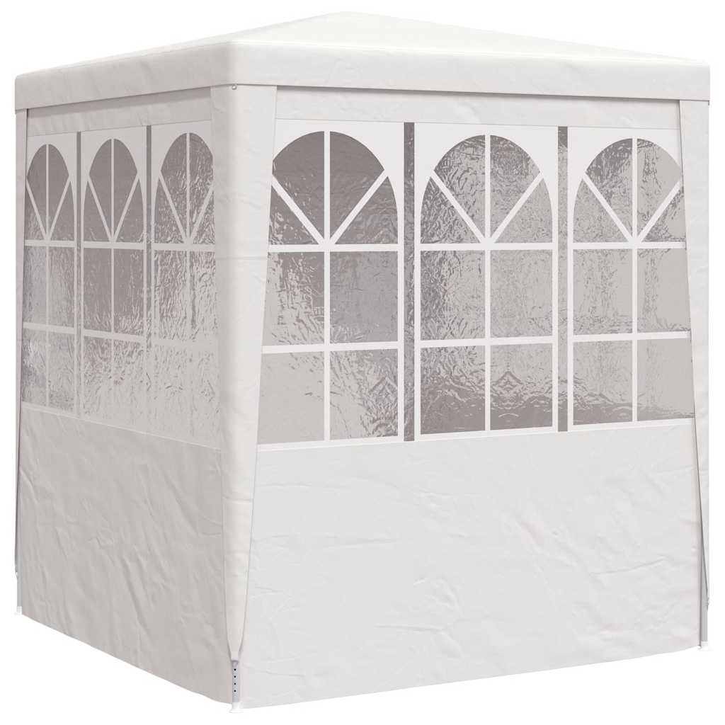 Professional Party Tent with Side Walls 2.5x2.5 m White 90 g/m?