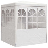 Professional Party Tent with Side Walls 2.5x2.5 m White 90 g/m?
