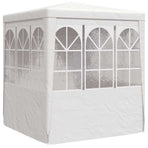 Professional Party Tent with Side Walls 2.5x2.5 m White 90 g/m?