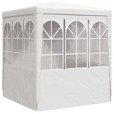 Professional Party Tent with Side Walls 2.5x2.5 m White 90 g/m² - Rear View