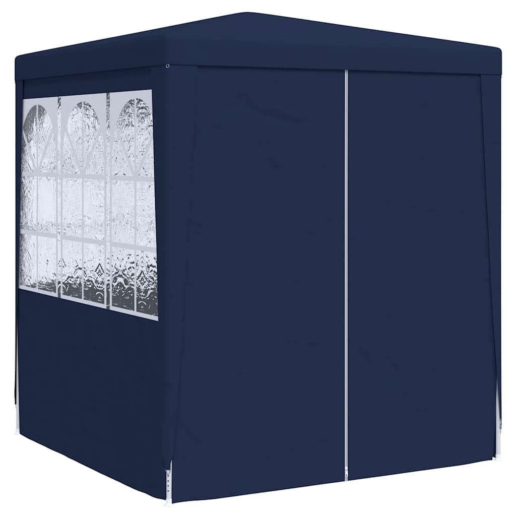 Professional Party Tent with Side Walls 2.5x2.5 m Blue 90 g/m?