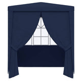 Professional Party Tent with Side Walls 2.5x2.5 m Blue 90 g/m?