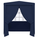 Professional Party Tent with Side Walls 2.5x2.5 m Blue 90 g/m?