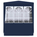 Professional Party Tent with Side Walls 2.5x2.5 m Blue 90 g/m?