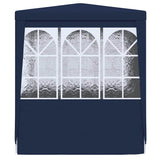 Professional Party Tent with Side Walls 2.5x2.5 m Blue 90 g/m² - 45-Degree Angle