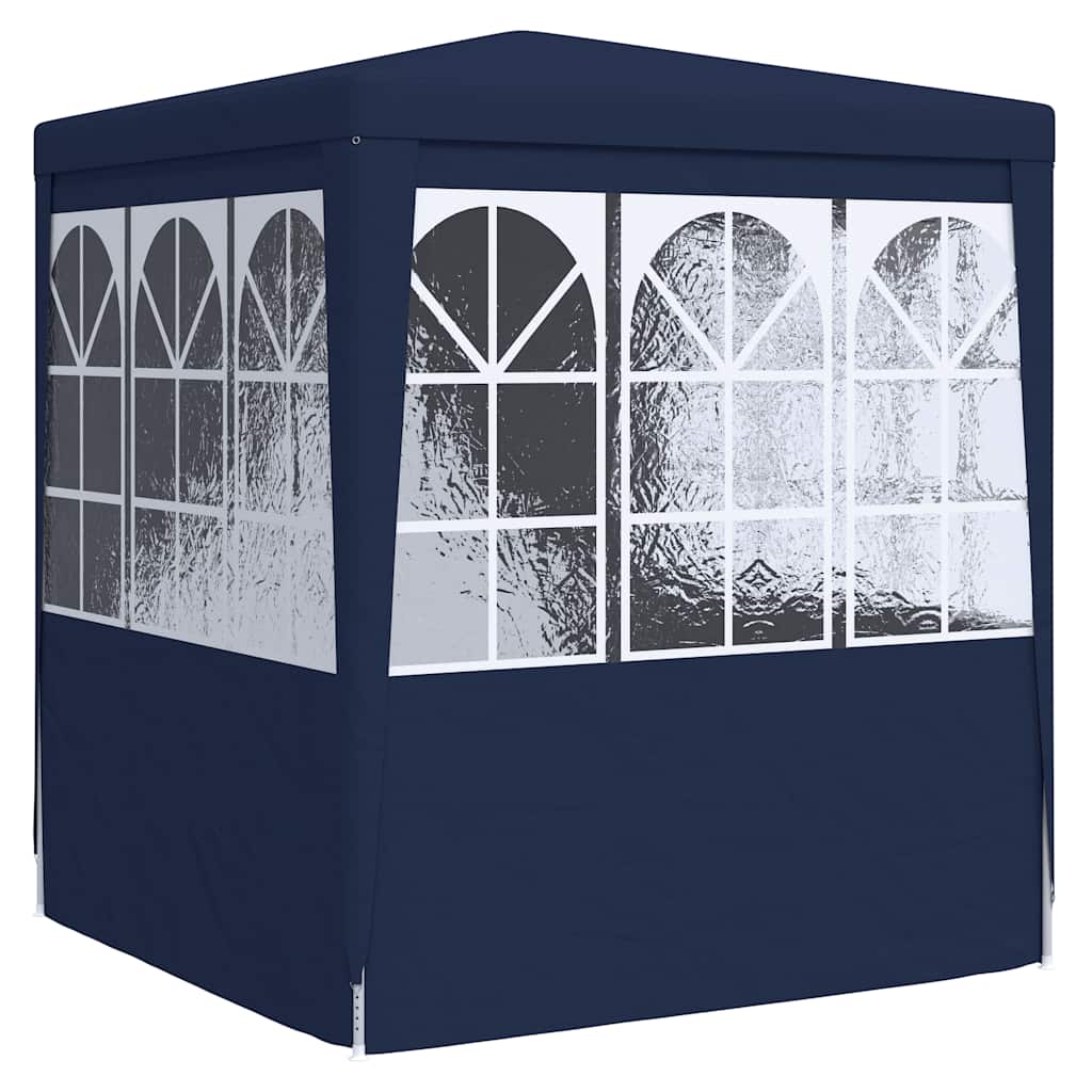 Professional Party Tent with Side Walls 2.5x2.5 m Blue 90 g/m?