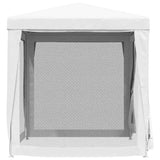 Party Tent with 4 Mesh Sidewalls 2x2 m White - 45-Degree Angle
