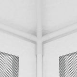 Party Tent with 4 Mesh Sidewalls 2x2 m White - Rear View