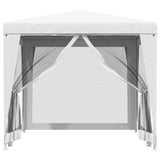 Party Tent with 4 Mesh Sidewalls 2.5x2.5 m White - Side View