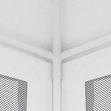 Party Tent with 4 Mesh Sidewalls 2.5x2.5 m White - Rear View