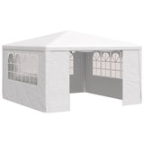 Professional Party Tent with Side Walls 4x4 m White 90 g/m² - Front View
