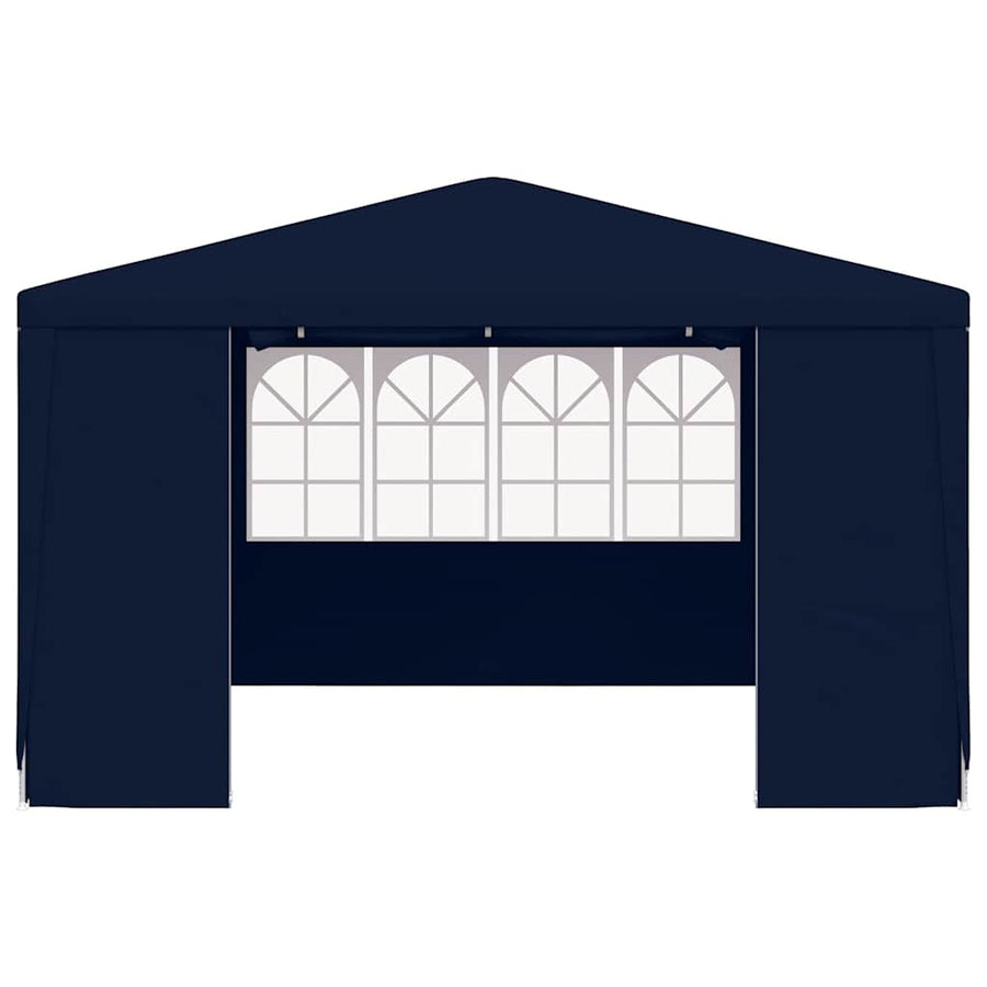 Professional Party Tent with Side Walls 4x4 m Blue 90 g/m?