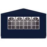 Professional Party Tent with Side Walls 4x4 m Blue 90 g/m?