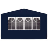 Professional Party Tent with Side Walls 4x4 m Blue 90 g/m² - 45-Degree Angle