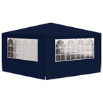 Professional Party Tent with Side Walls 4x4 m Blue 90 g/m?