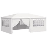 Professional Party Tent with Side Walls 4x6 m White 90 g/m² - Front View