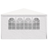 Professional Party Tent with Side Walls 4x6 m White 90 g/m² - 45-Degree Angle