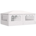 Professional Party Tent with Side Walls 4x6 m White 90 g/m?