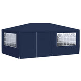 Professional Party Tent with Side Walls 4x6 m Blue 90 g/m² - Side View