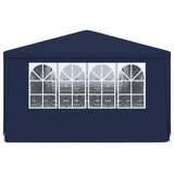 Professional Party Tent with Side Walls 4x6 m Blue 90 g/m² - 45-Degree Angle