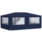 Professional Party Tent with Side Walls 4x6 m Blue 90 g/m² - Rear View