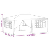 Professional Party Tent with Side Walls 4x6 m Blue 90 g/m?