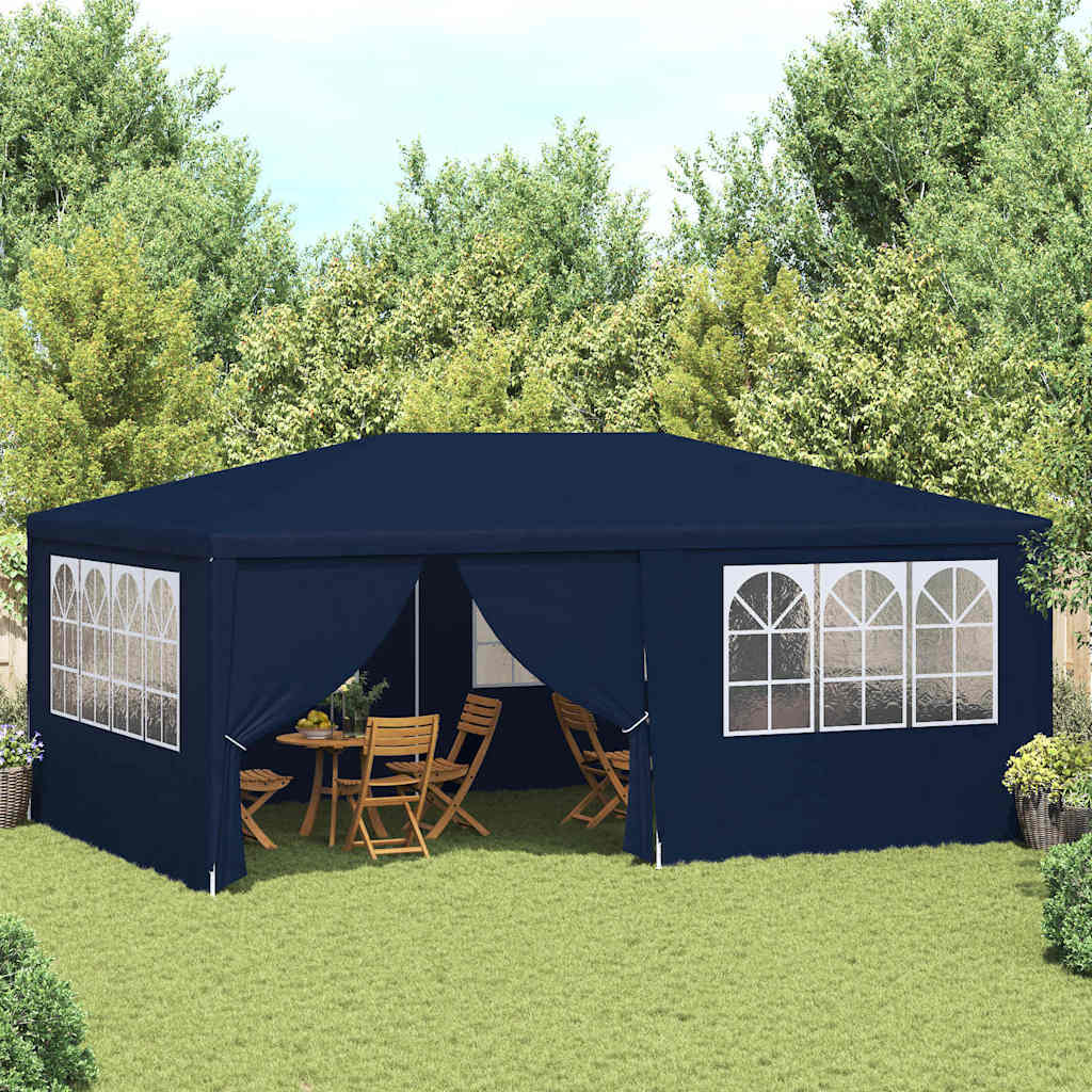 Professional Party Tent with Side Walls 4x6 m Blue 90 g/m²