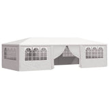 Professional Party Tent with Side Walls 4x9 m White 90 g/m² - Front View