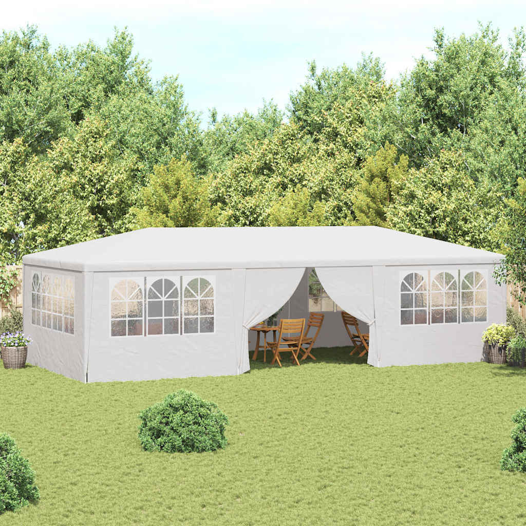 Professional Party Tent with Side Walls 4x9 m White 90 g/m²